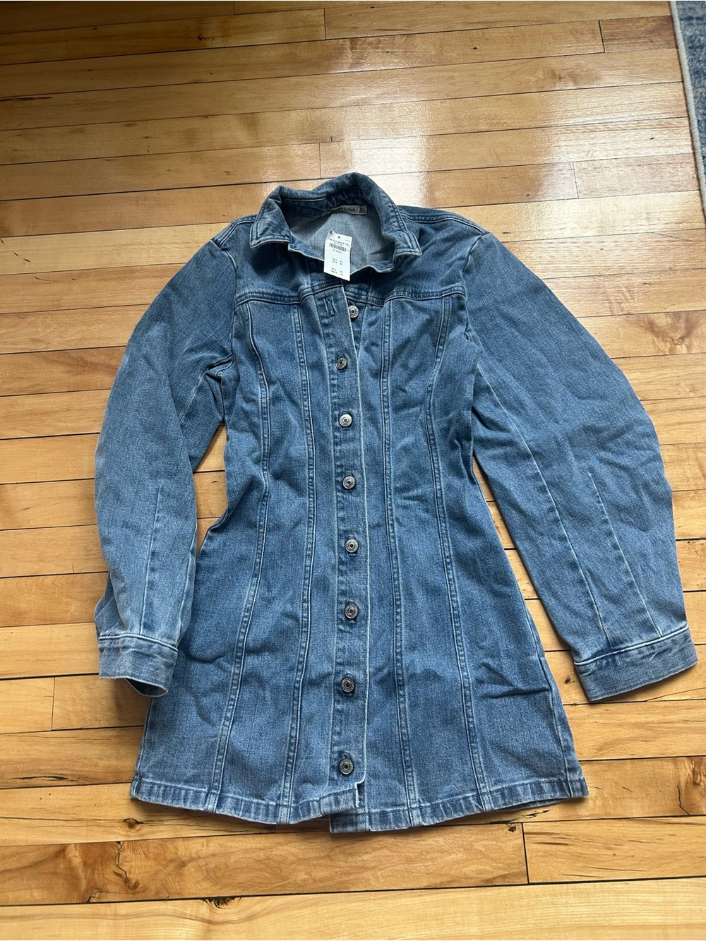 Women’s Abercrombie & Fitch Long Sleeve Blue Denim Mini Dress